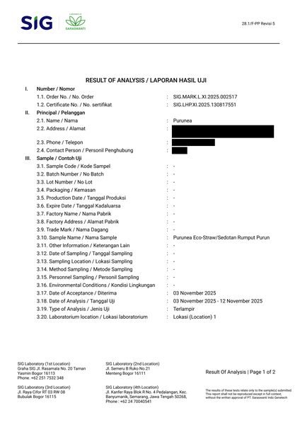 Laboratory Test Report