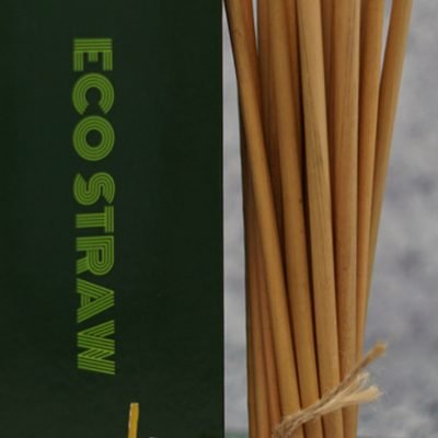 Eco straw box with straw bundle