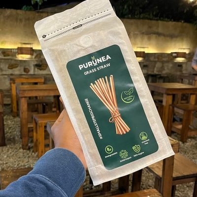 Retail pouch at a café