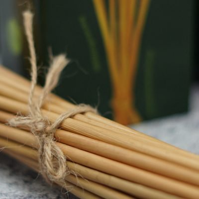 Twine-tied straw bundle